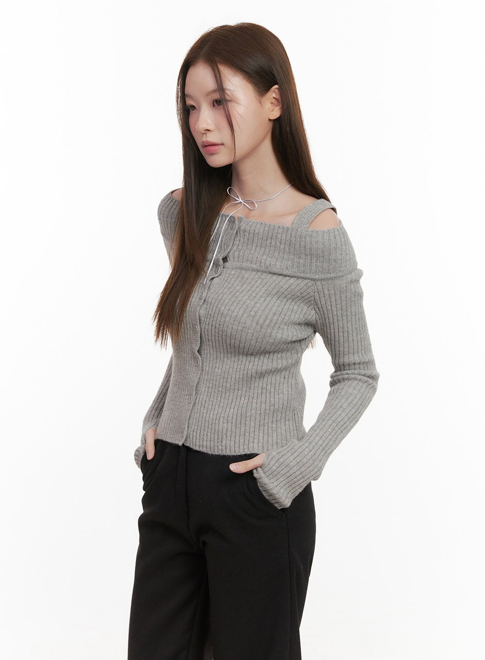 Off Shoulder Knit Sweater OD418