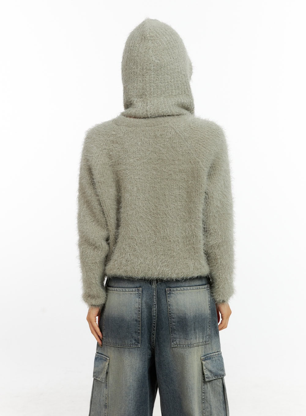 Fuzzy Knit Sweater and Balaclava Set CN407