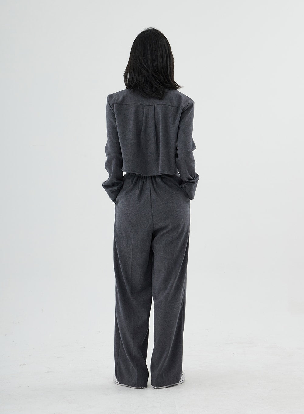 Hidden Button Crop Shirt ON11