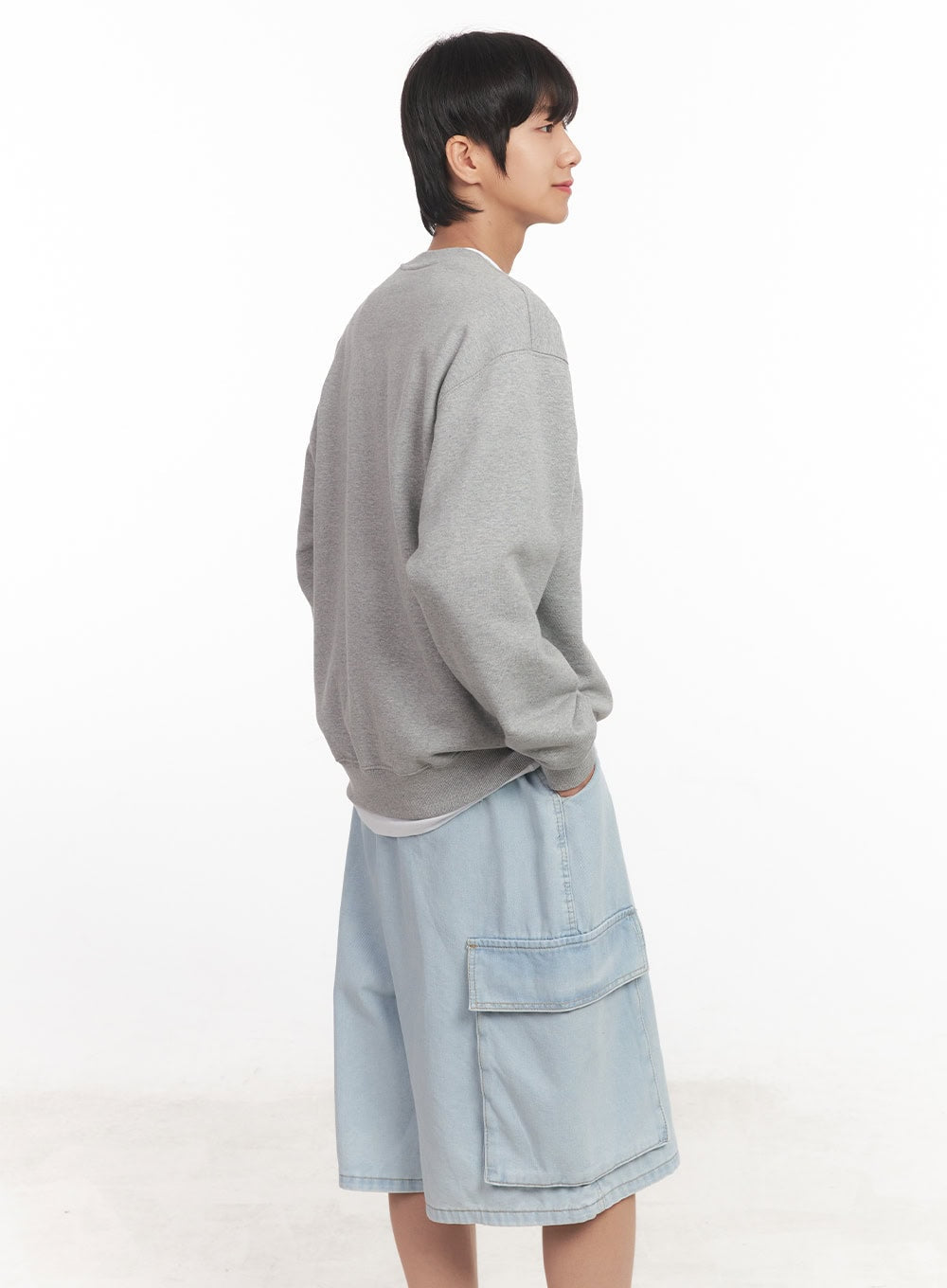 Men's Loose-Fit Graphic Crew Neck IA511