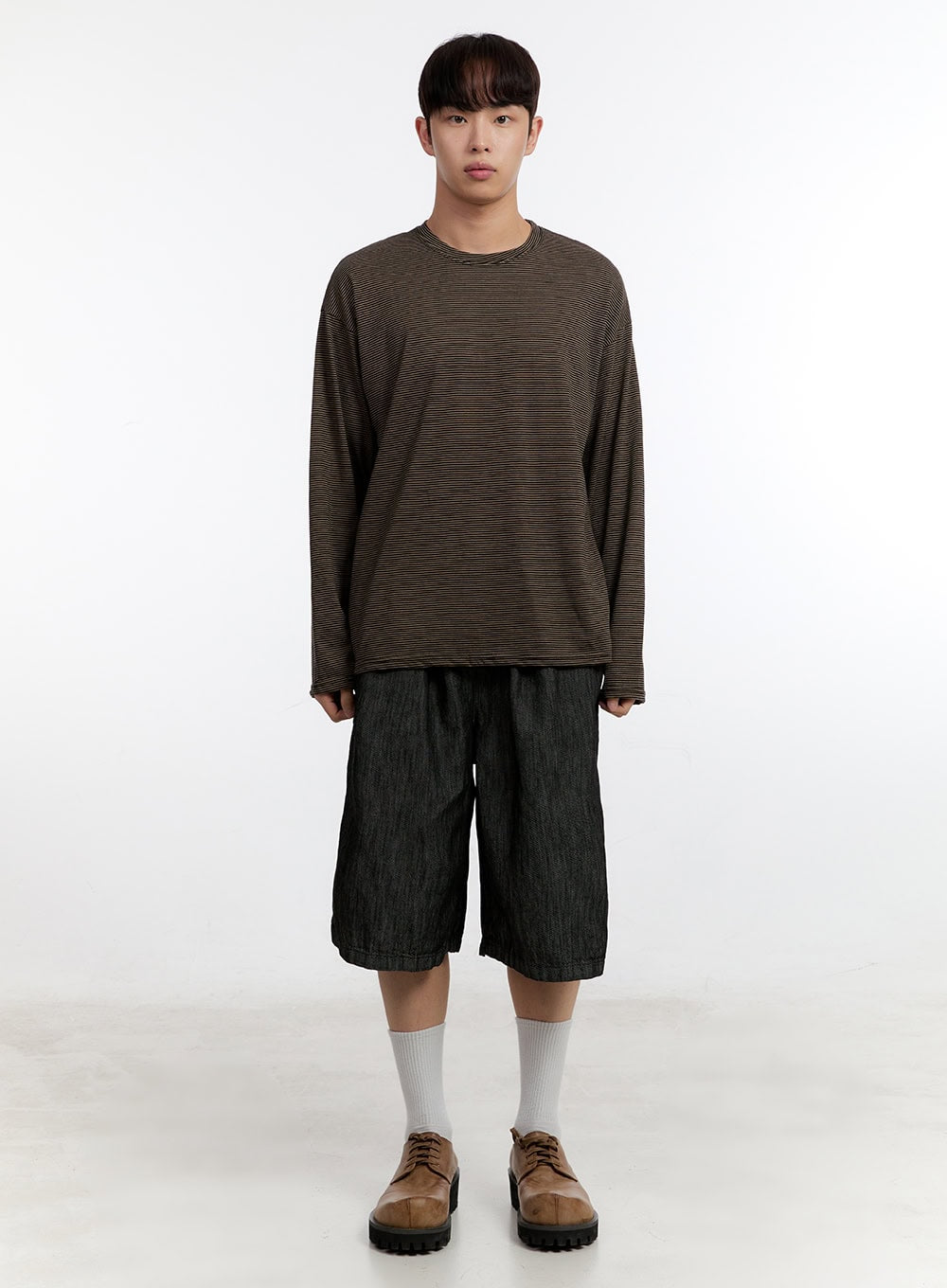 Men's Striped Long Sleeve Shirt IA507