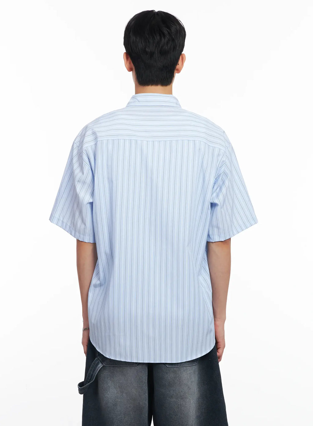 Men's Striped Button-Up Shirt IL504