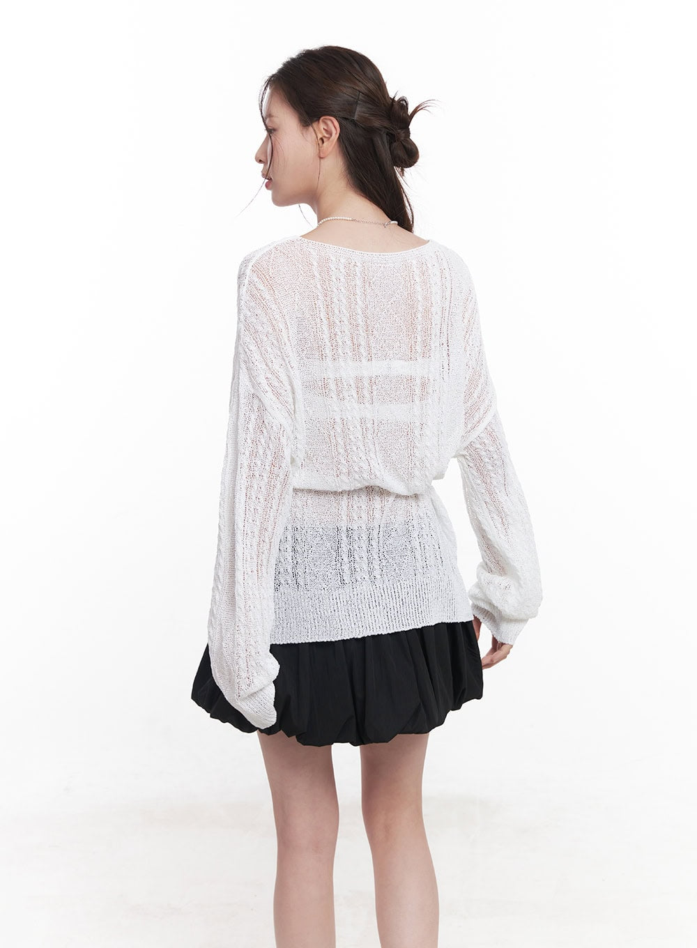 Sheer Oversized Sweater CY519