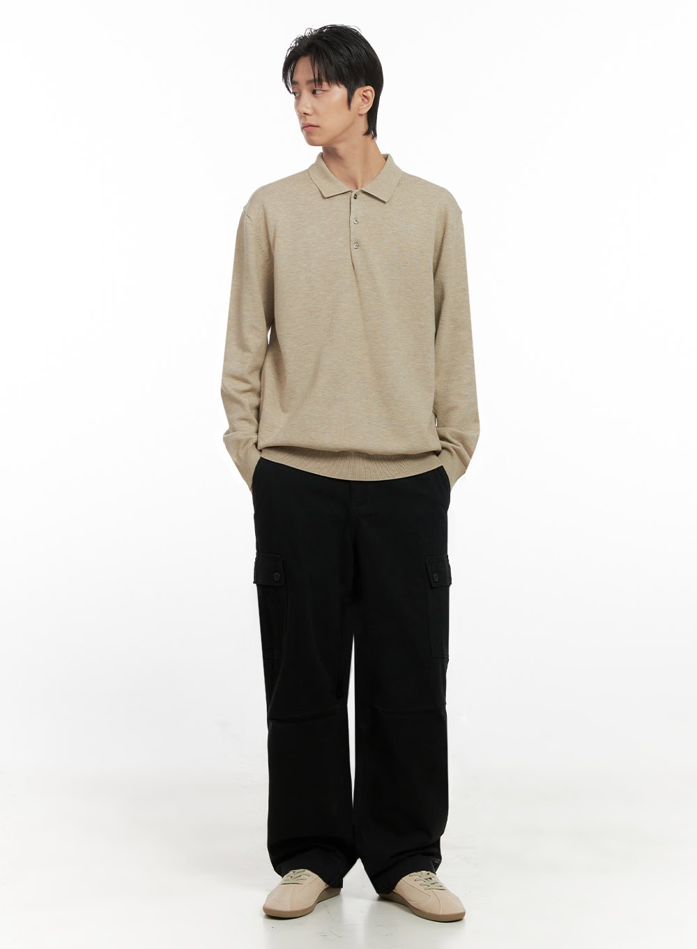 Men's Buttoned Acrylic Collar Sweater ID413