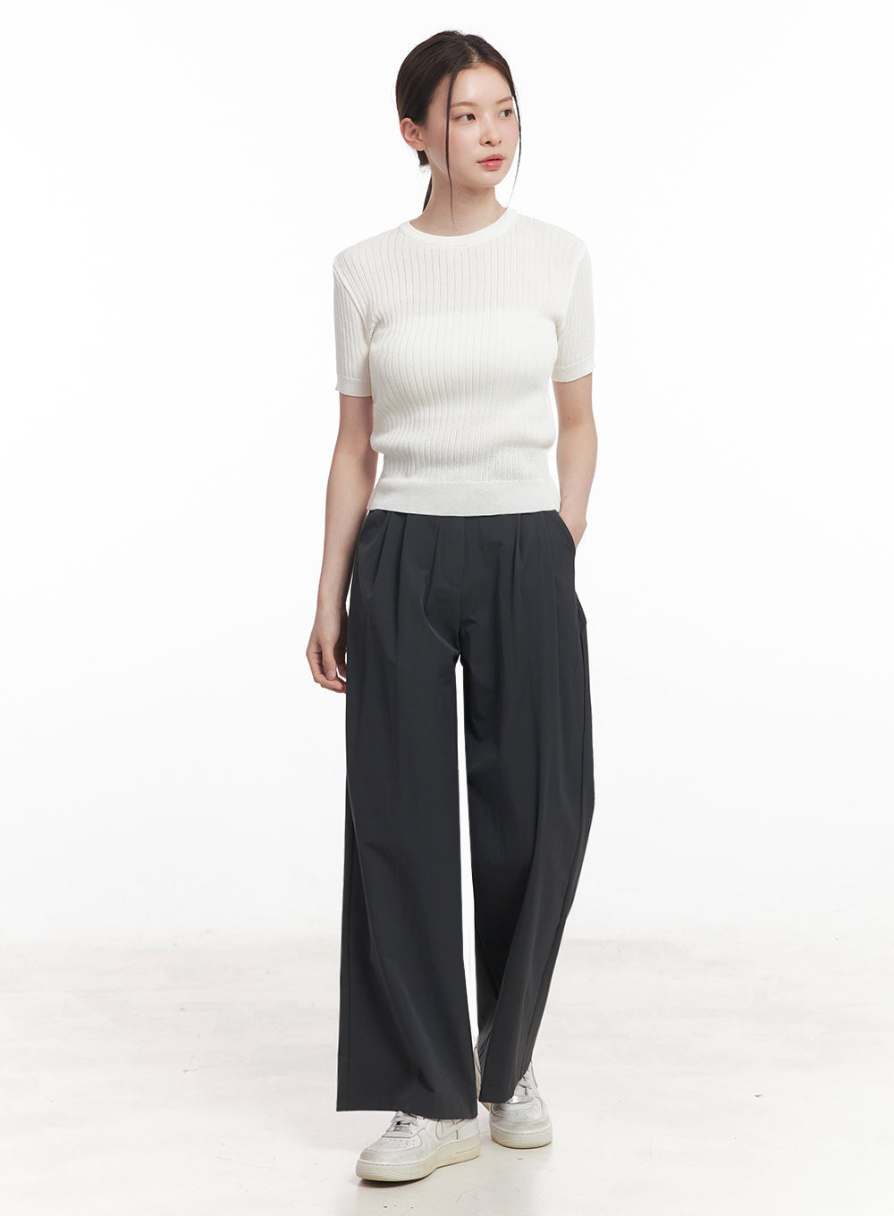 Essential Ribbed Knit Top IY513