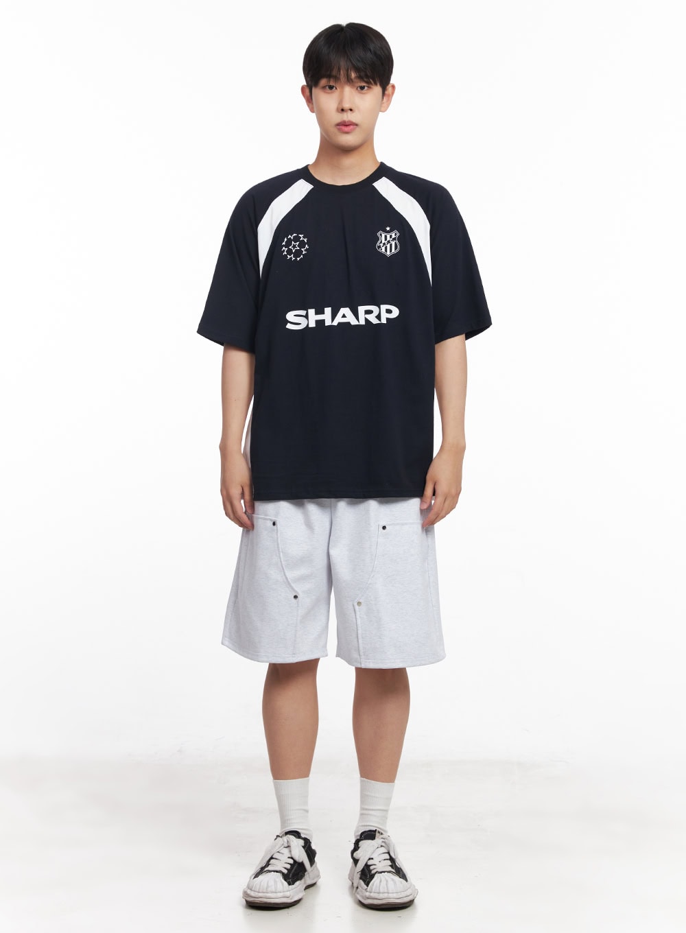 Men's Loose-Fit Graphic Raglan T-Shirt IY520