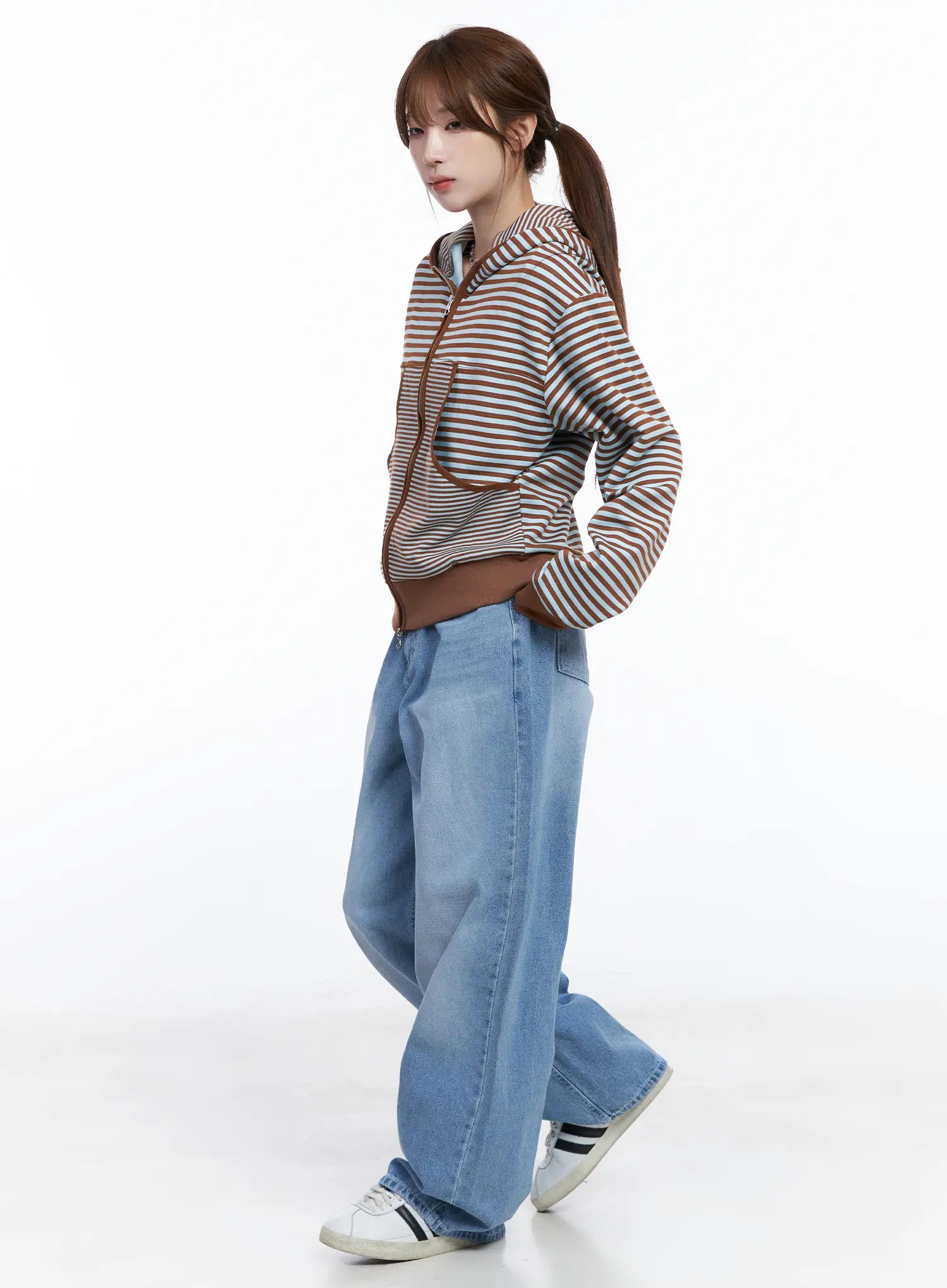 Striped Zip-Up Hoodie CG529