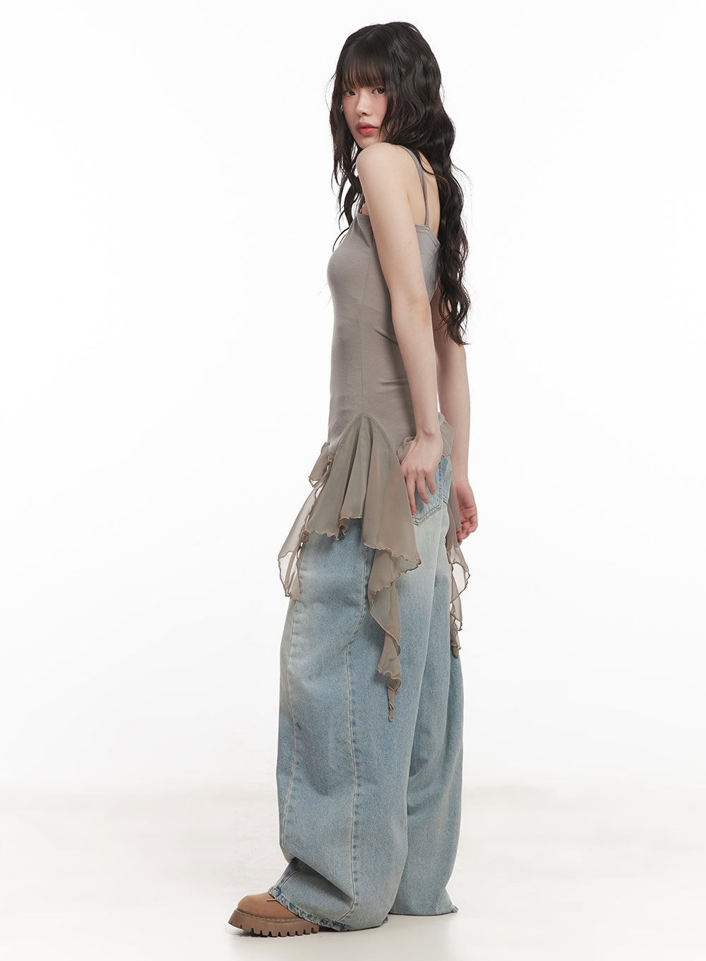 Frilly Flared Cami Top CM520