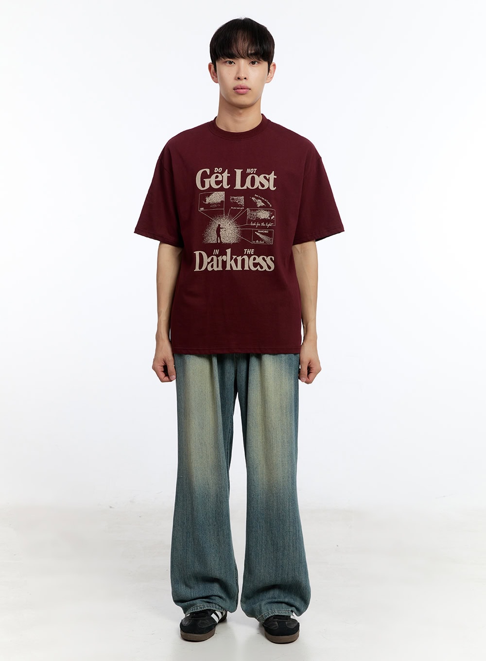 Men's Pintuck Denim Sweatpants (Blue) IY529