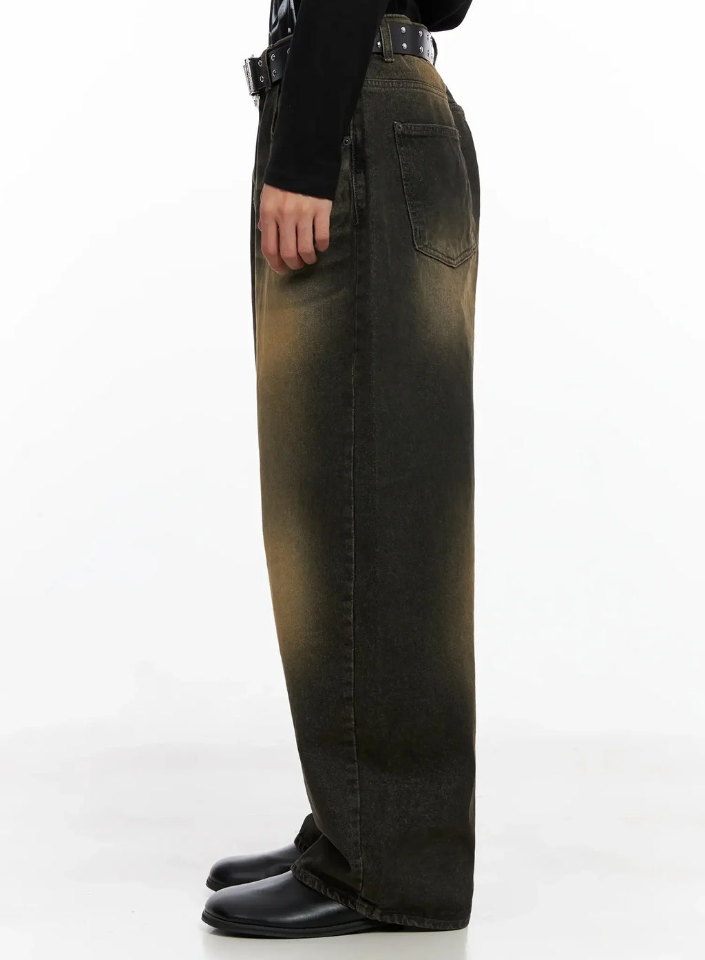 Men's Vintage Fade Wide-Leg Jeans IO516