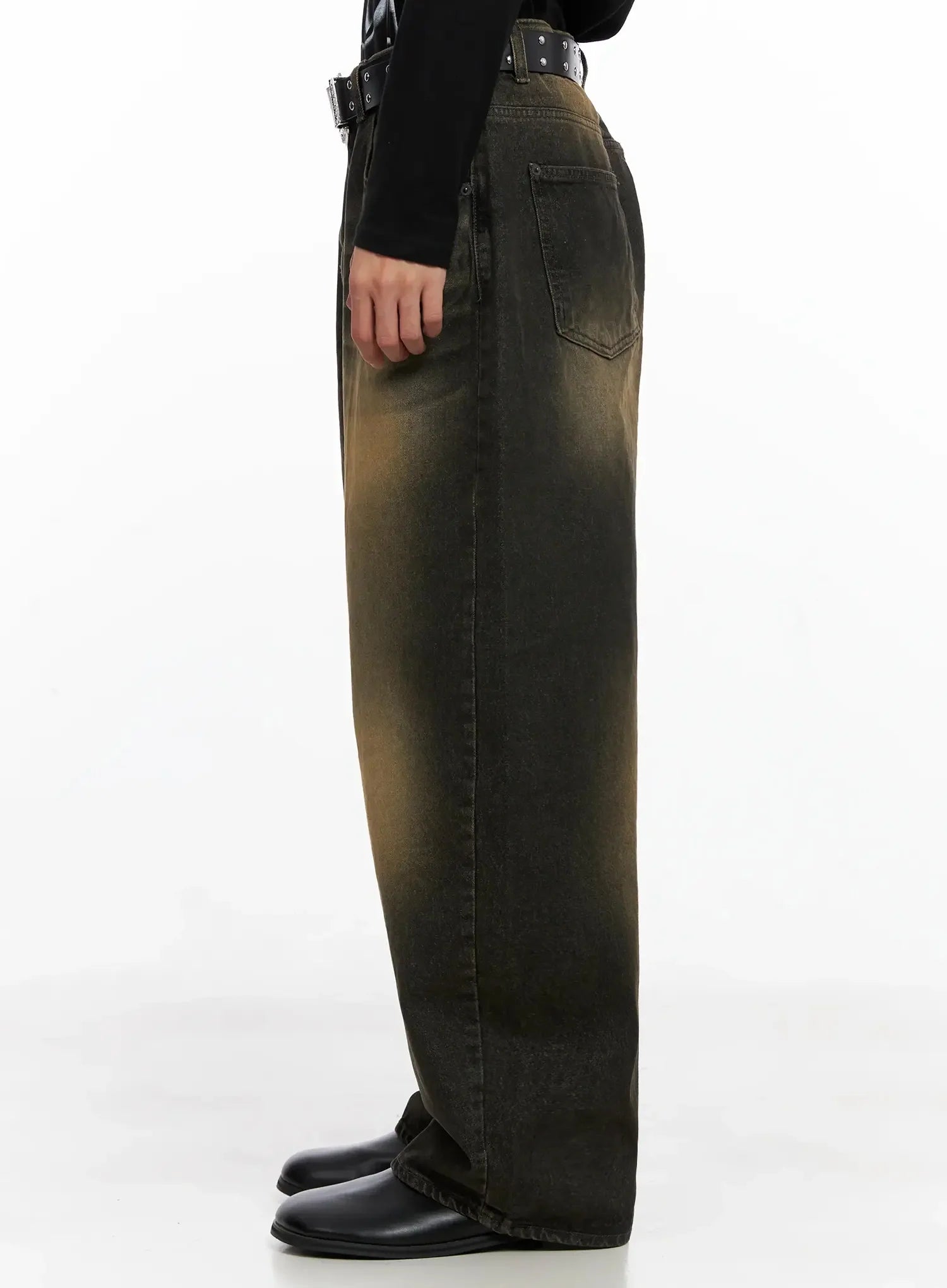 Men's Vintage Fade Wide-Leg Jeans IO516