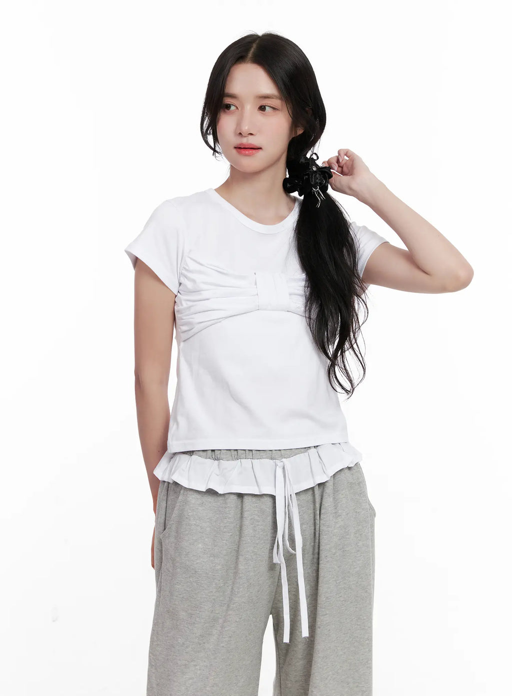 Scrunched Ribbon Top CL516