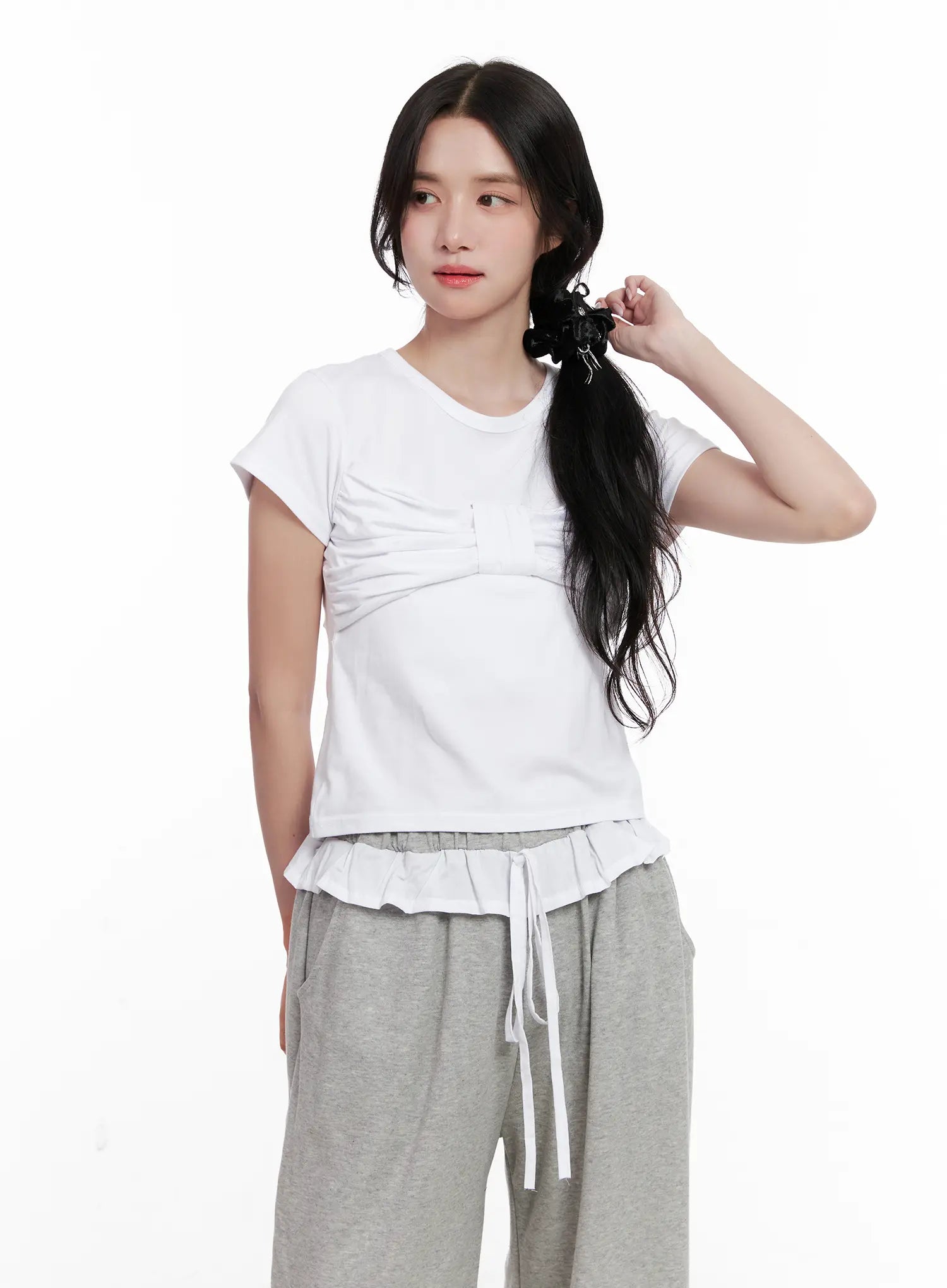 Scrunched Ribbon Top CL516