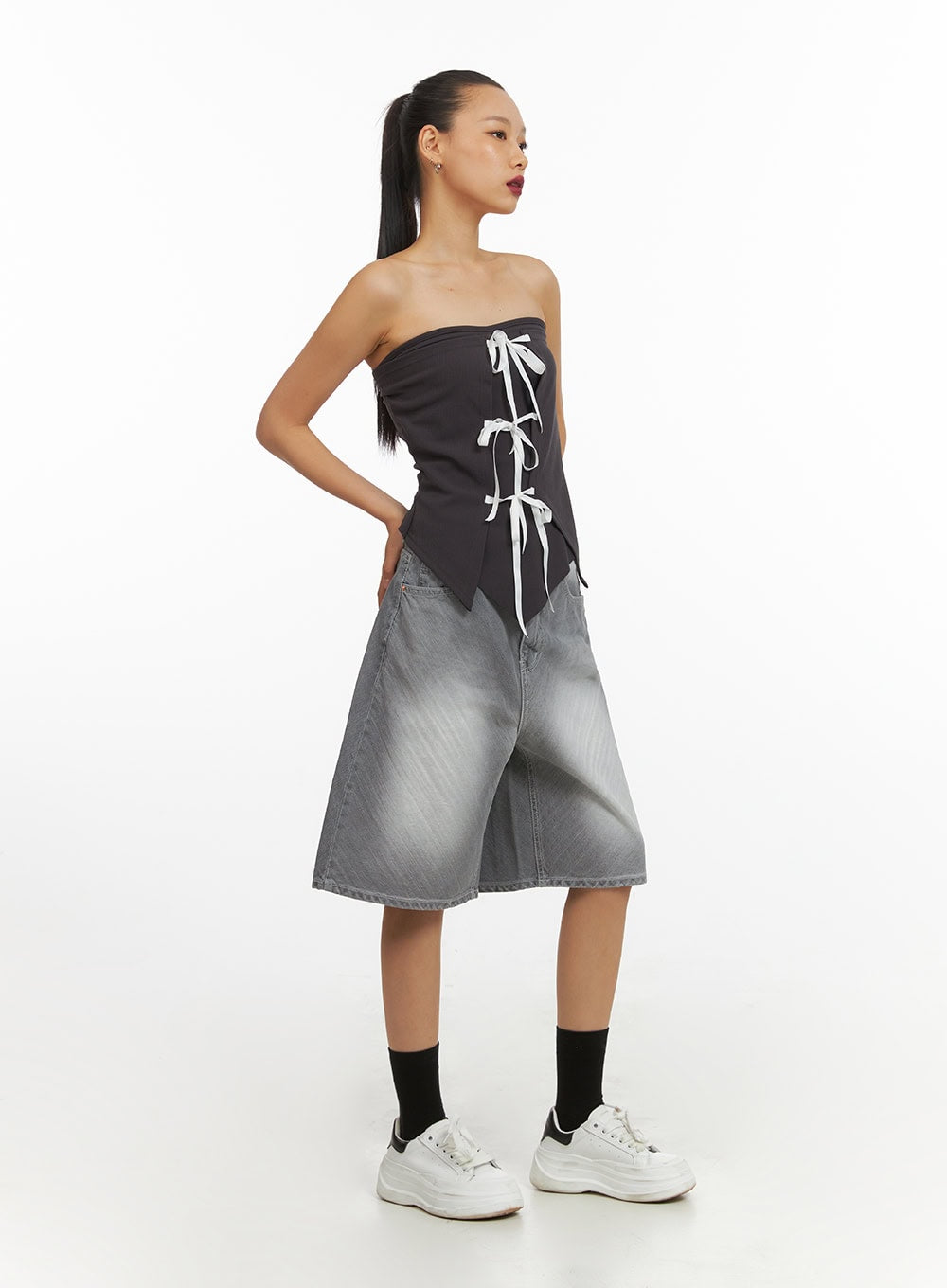 Washed Baggy Jorts IY422