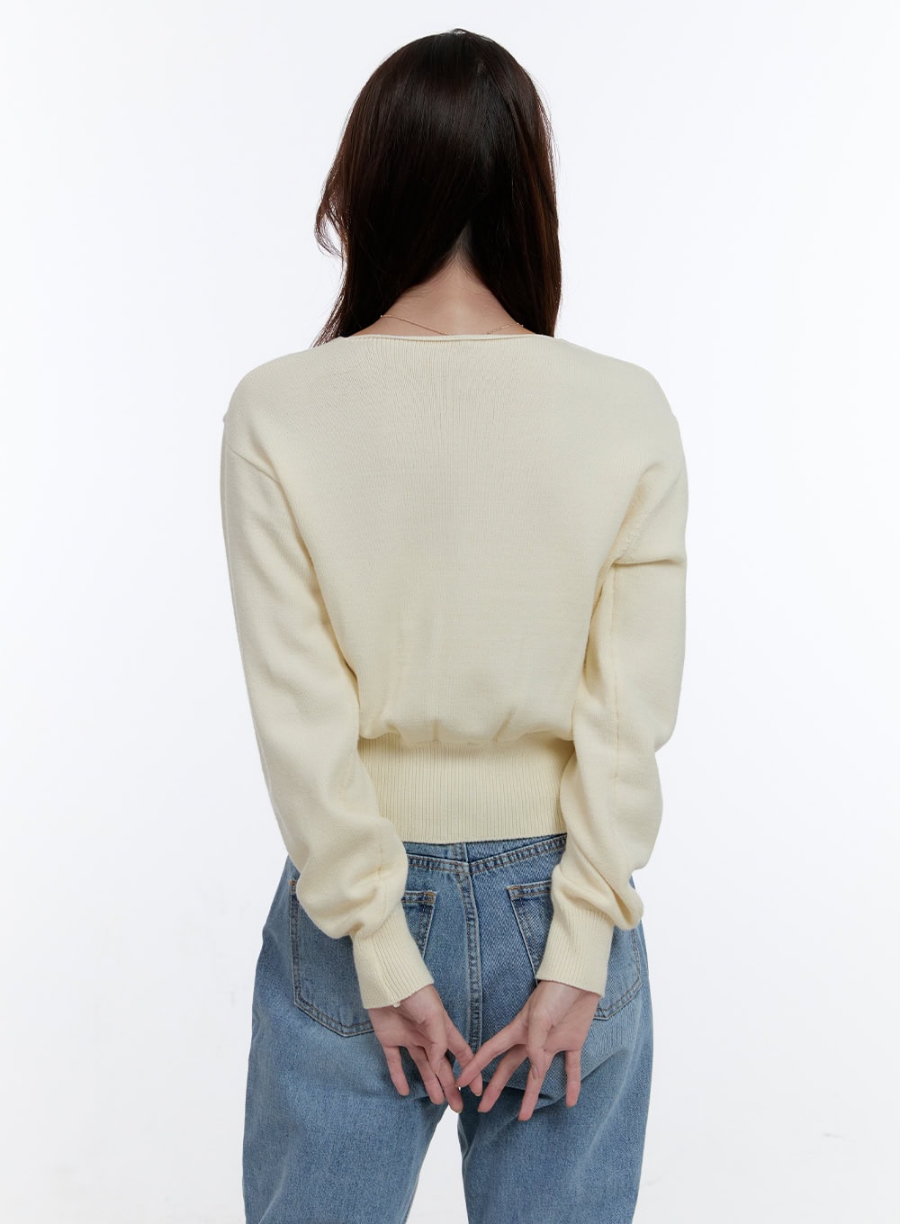 Elegant V-Neck Long Sleeve Cardigan OO407