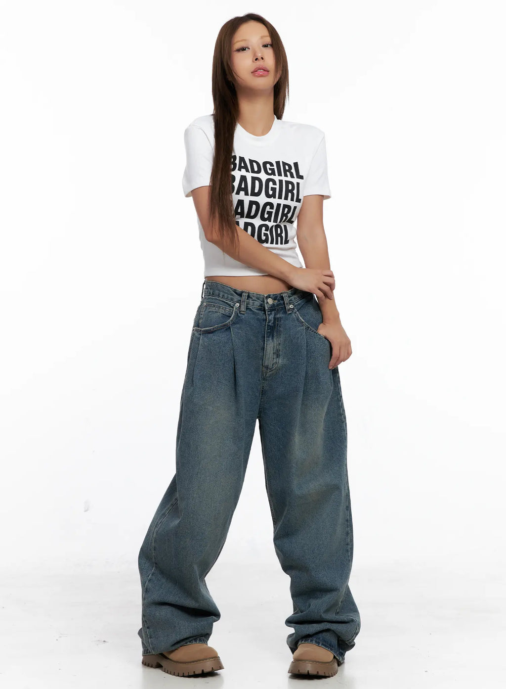 Badgirl Graphic Crop Top Tee CS524