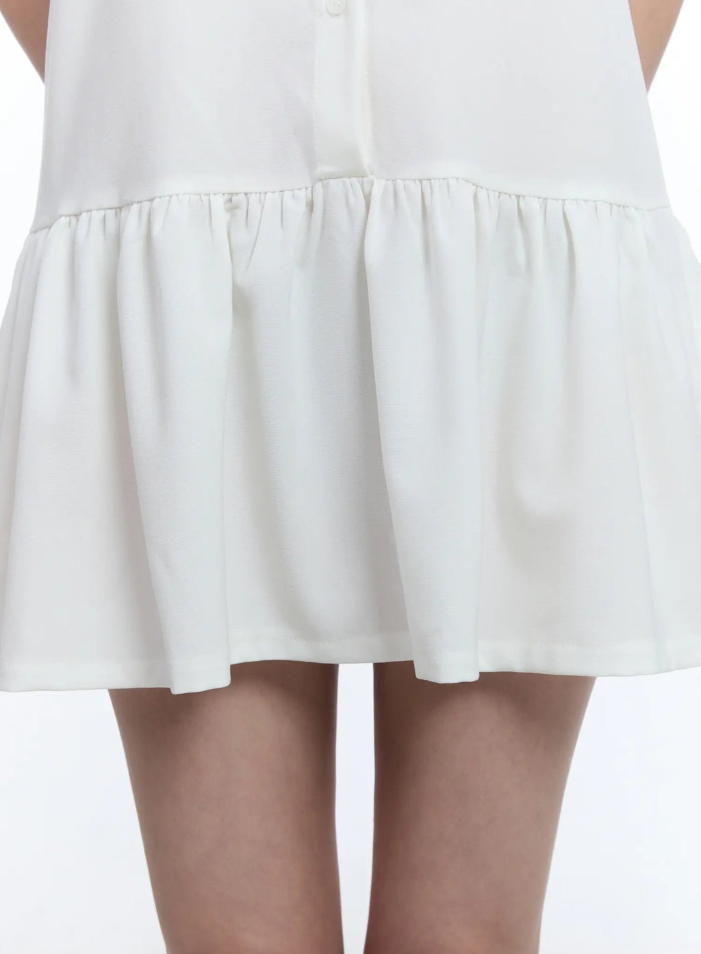 Collared Frill Mini Dress CU513