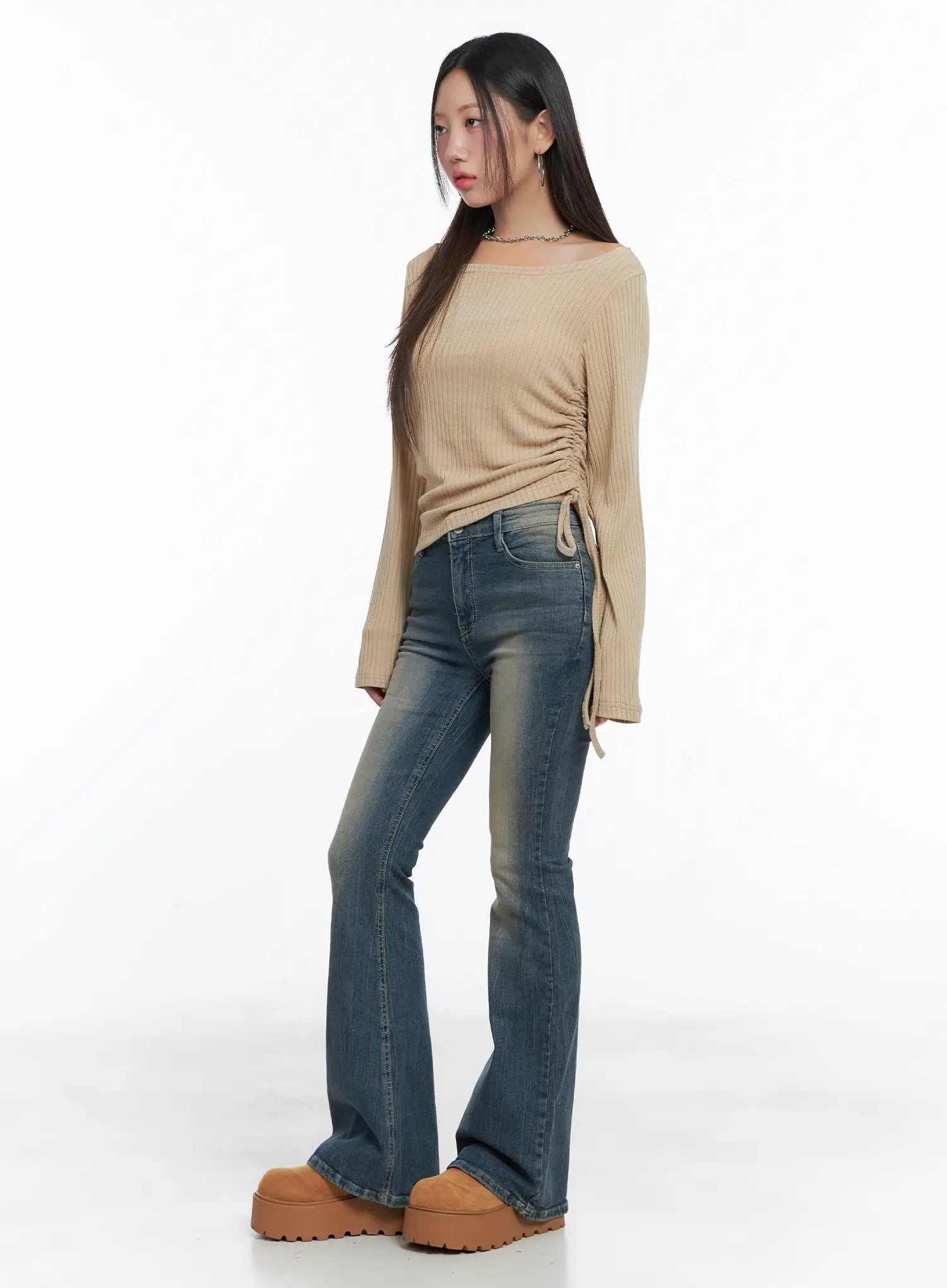 Ruched Long Sleeve Top CS502