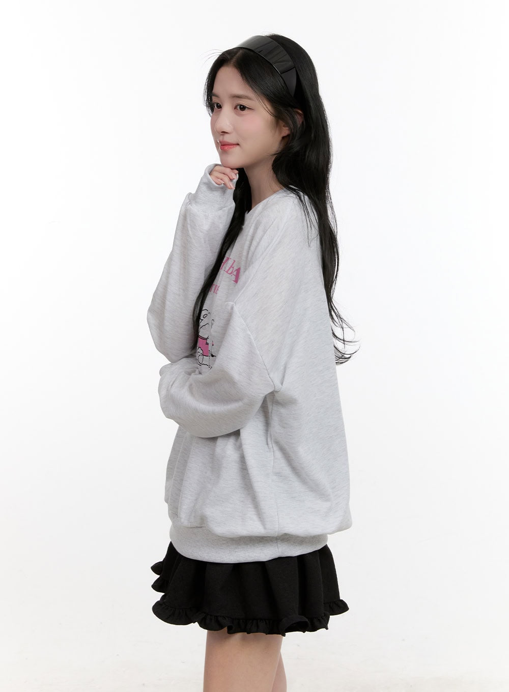 Teddy Bear Graphic Oversized Sweatshirt CF527
