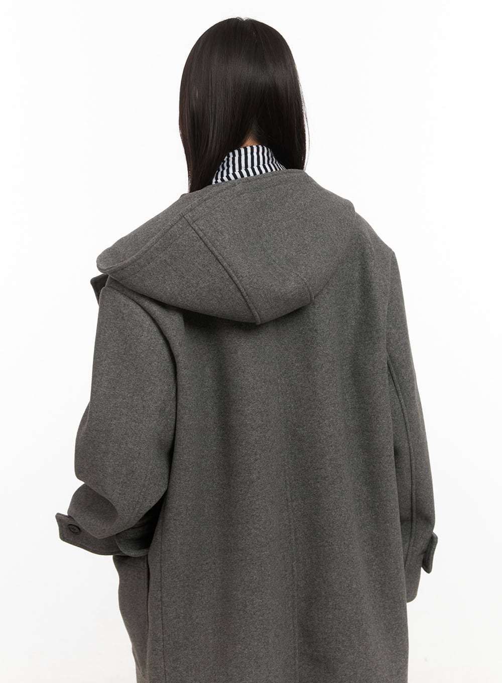 Oversized Wool-Blend Hooded Coat CD425