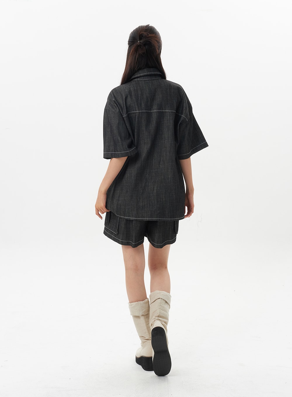 Oversized Denim Shirt OU326