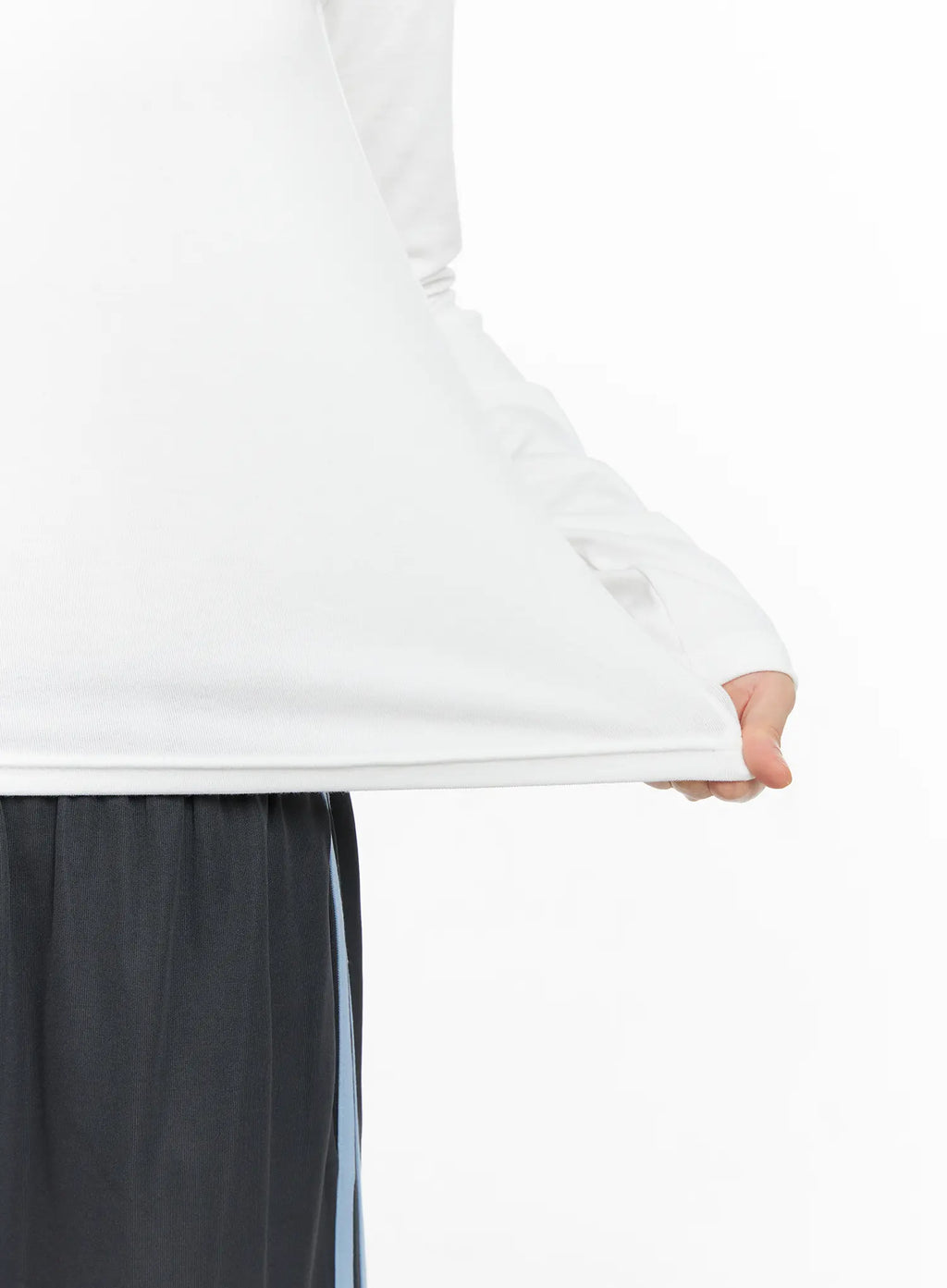 Half-Zip Hoodie Long Sleeve Top CG519