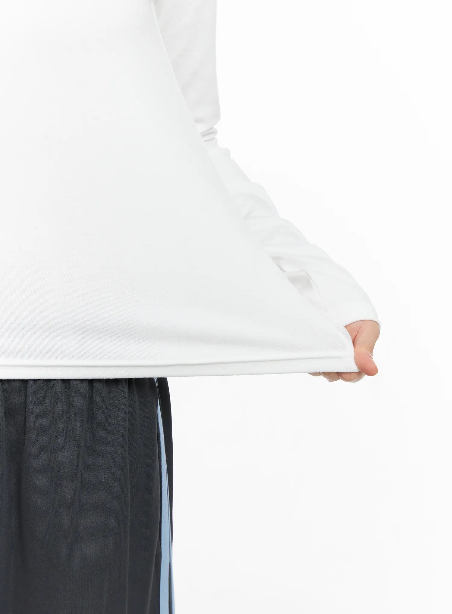 Half-Zip Hoodie Long Sleeve Top CG519