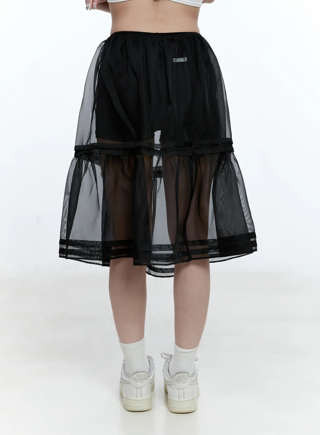 Sheer Layered Midi Skirt CG507