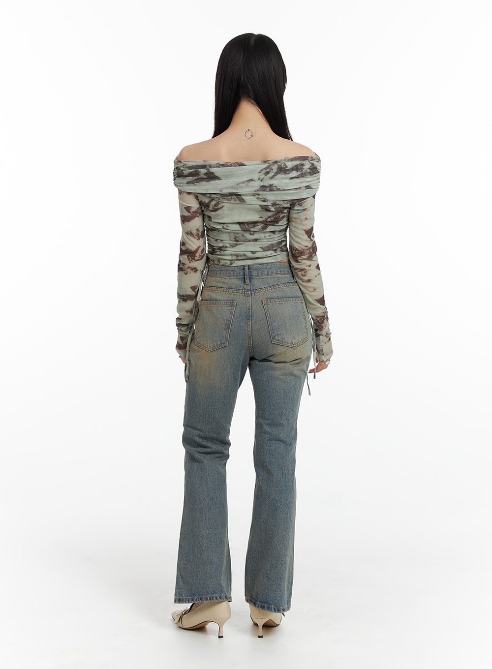 Washed Flared Jeans IF426