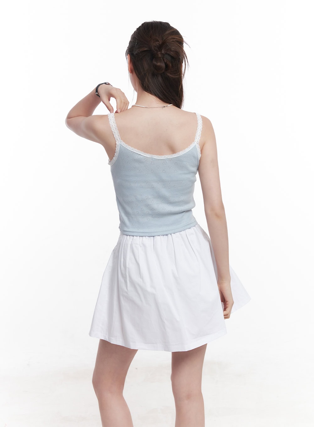 Ribbon Lace-Trim Cami Top CY519