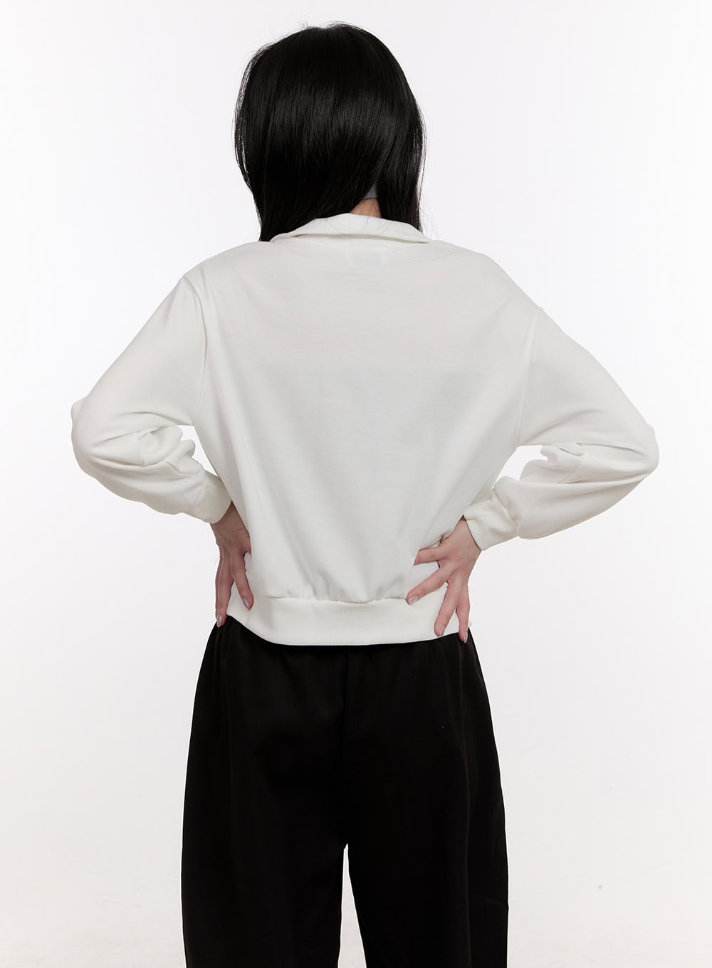 Two-Way Graphic Zip-Up Sweatshirt CJ531