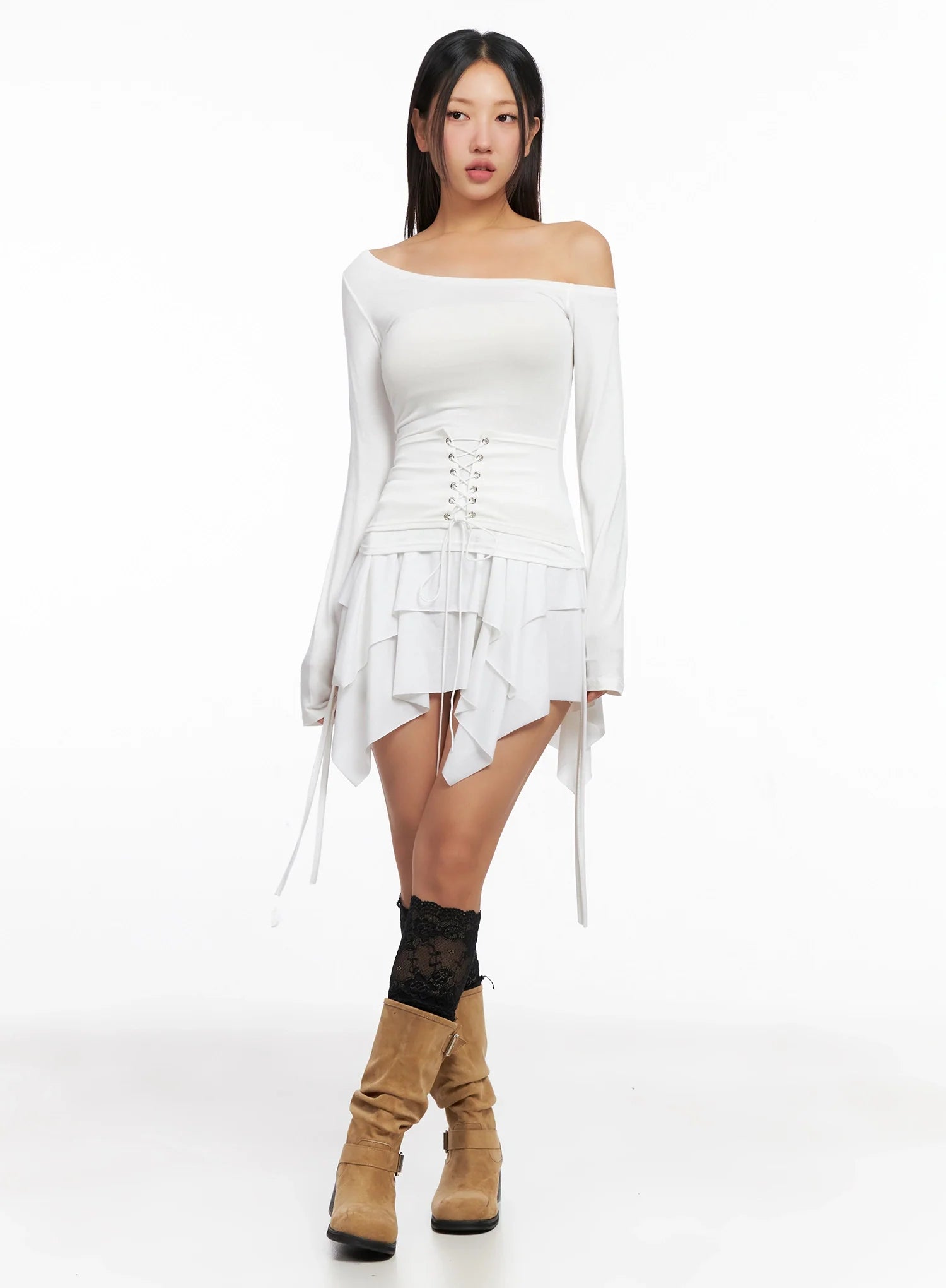 Layered Flounce Mini Skirt IG528