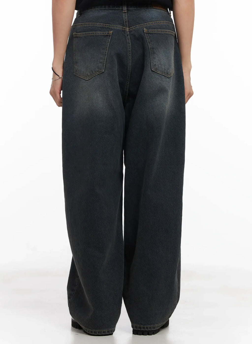 Men's Washed Baggy Jeans IU519