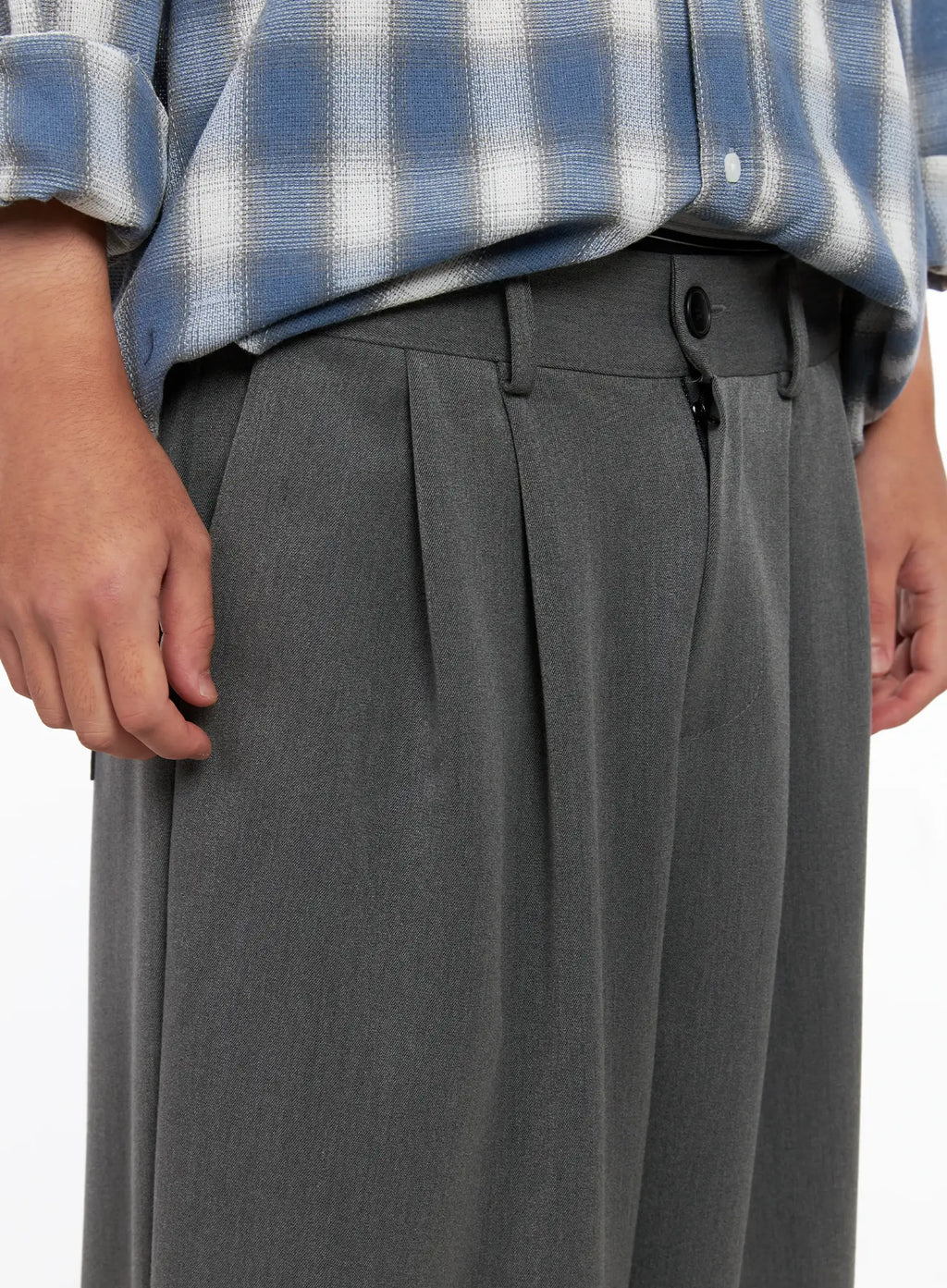 Men's Pintuck Wide-Leg Trousers IS502