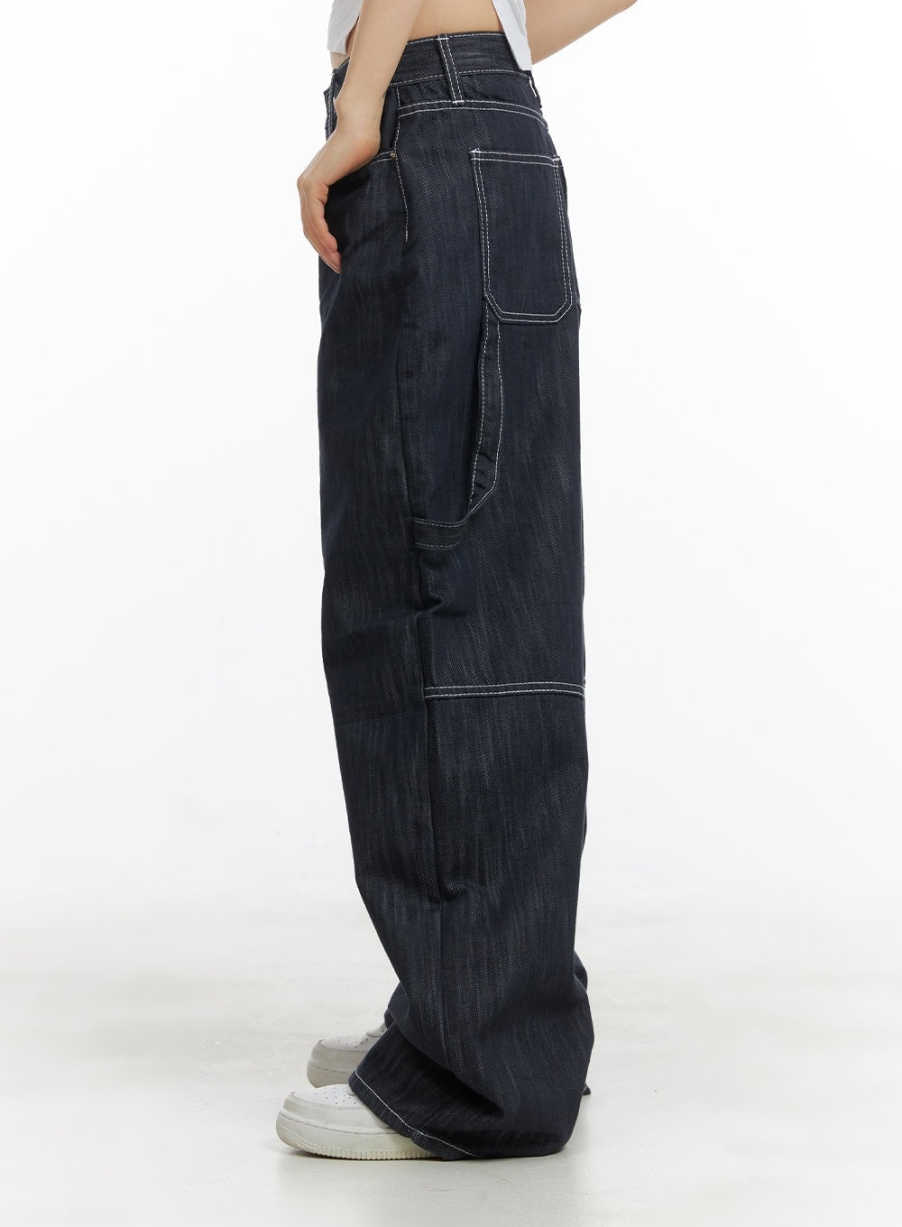 Low-Rise Strap Baggy Jeans CY414
