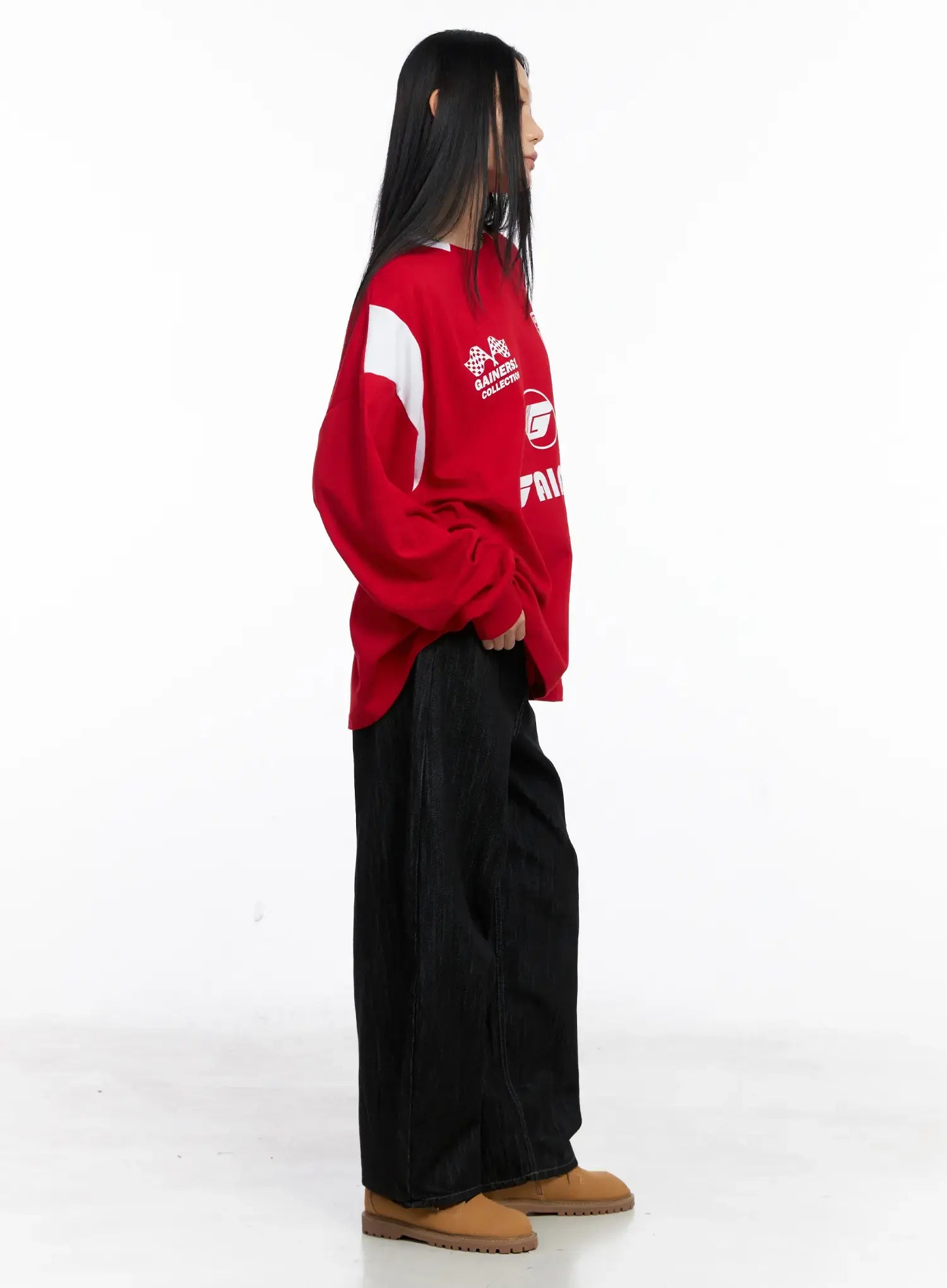 Oversized Graphic Jersey Sweatshirt CS509