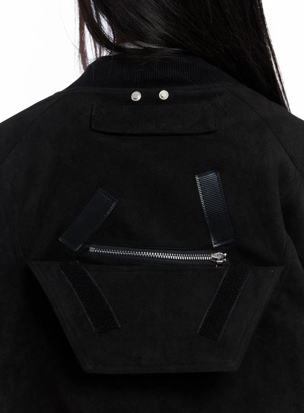 Black Zip-Up Bomber Jacket IS525
