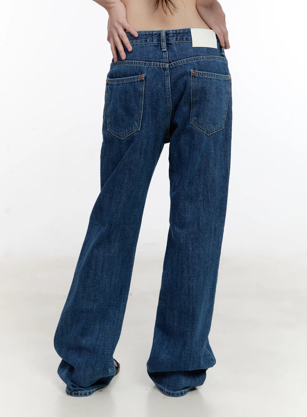 Wonhee Loose Flared Dark-Wash Jeans CL507