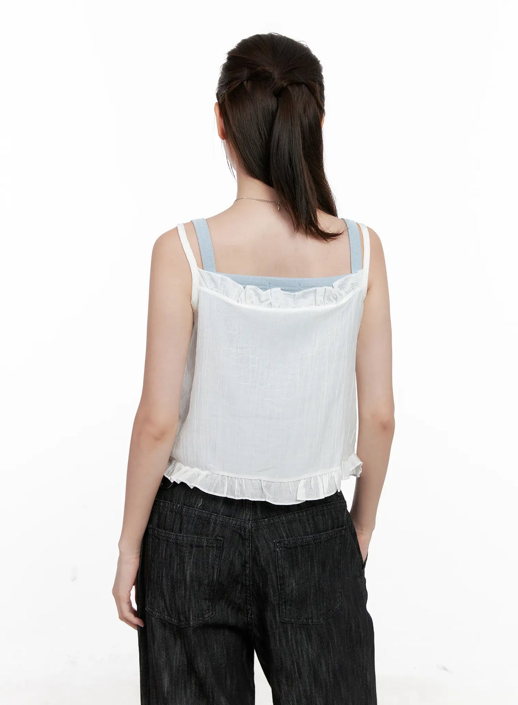 Frill Ribbon Bustier Tank CL523