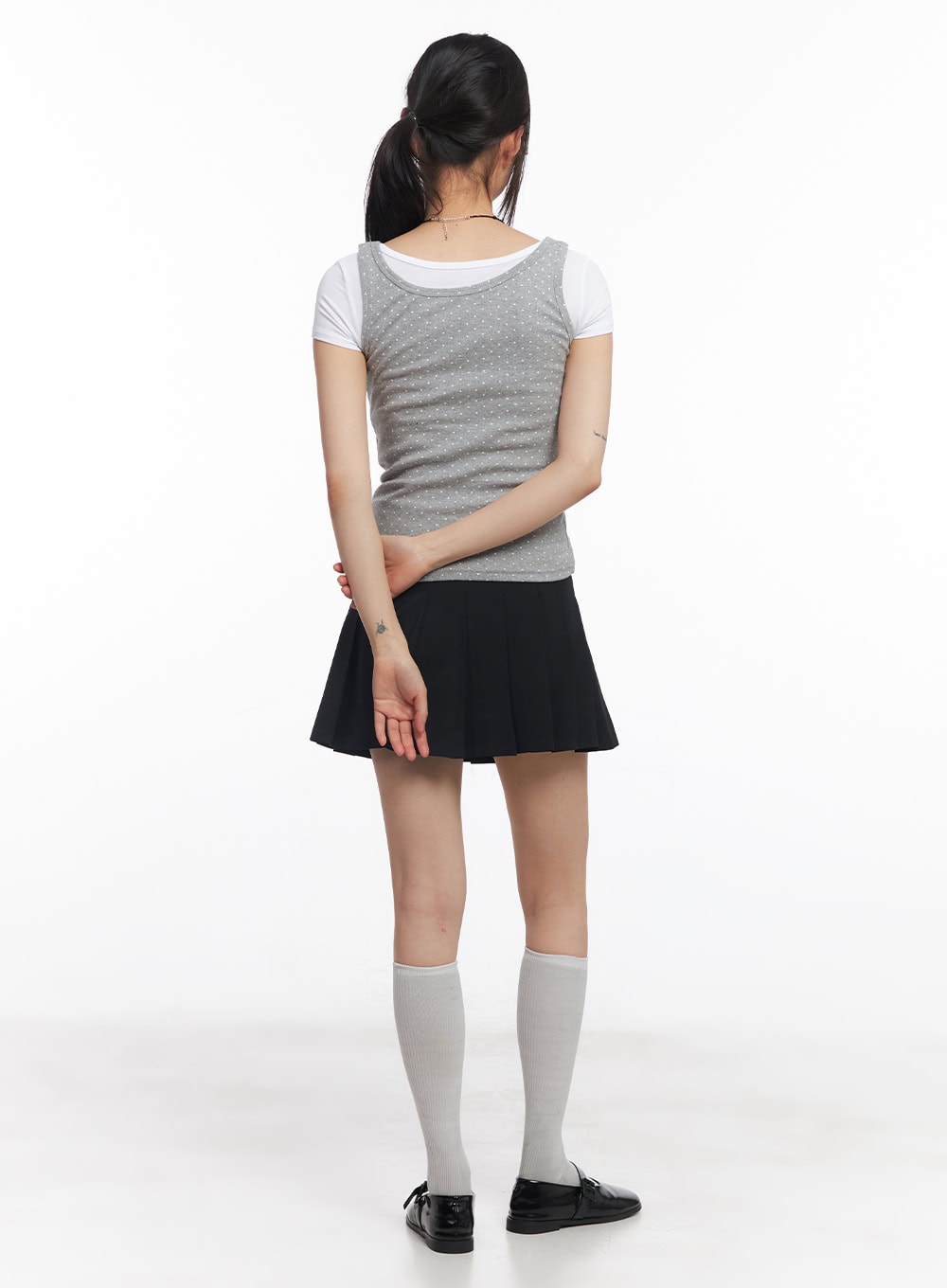 Polka Dot Slim-Fit Tank Top CY514