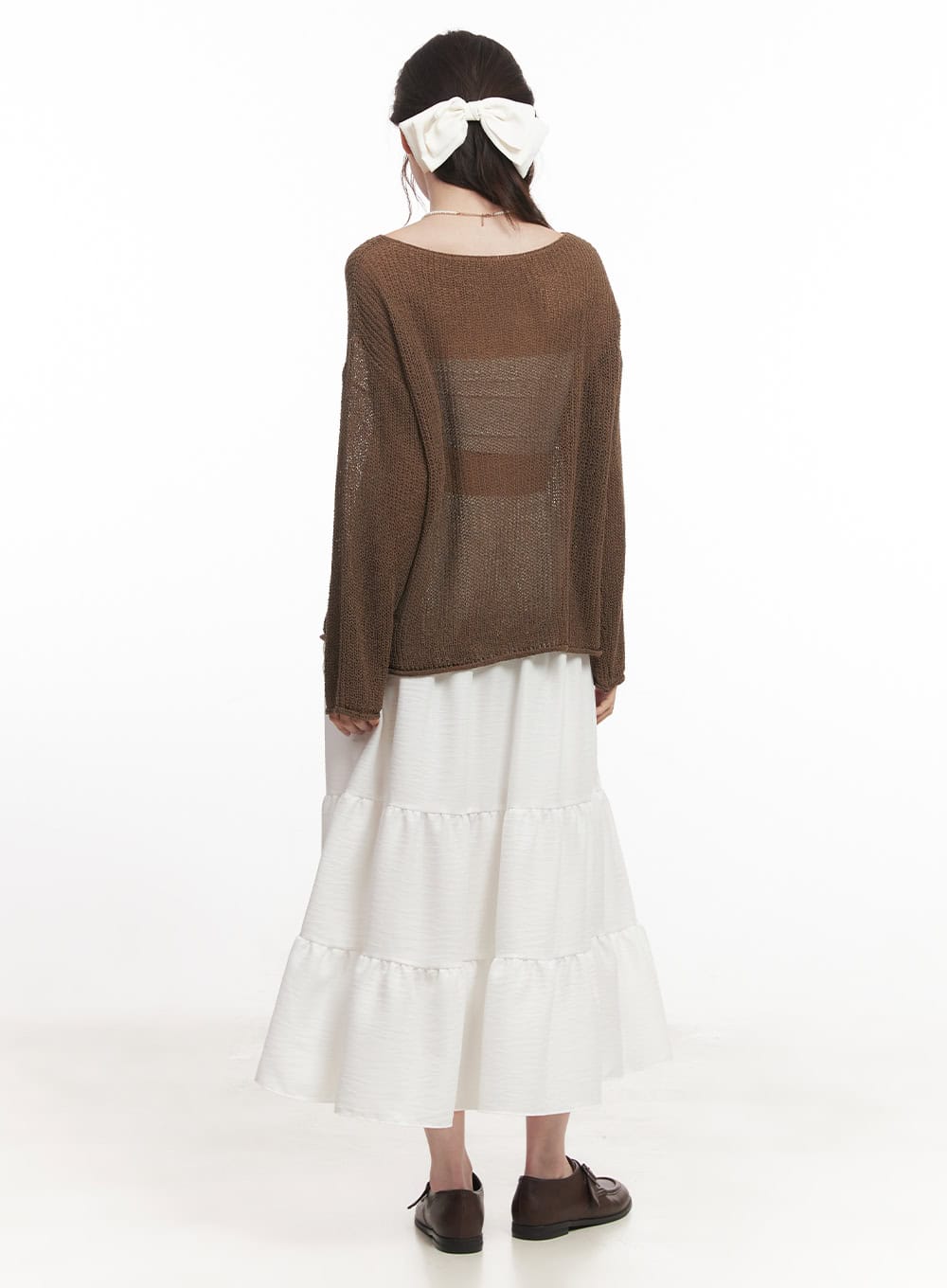Sheer Relaxed-Fit Sweater CA502