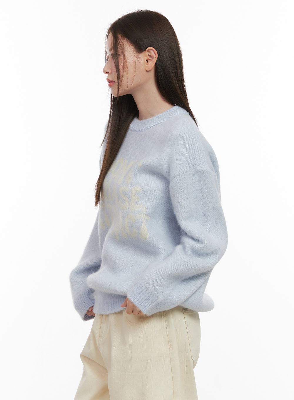 Loose-Fit Graphic Lettering Sweater OD412