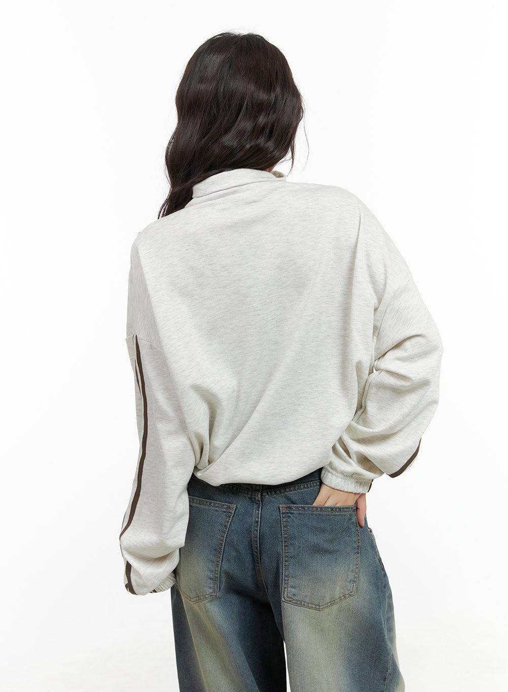 Cozy Lettering Zip-Up Sweatshirt CG423