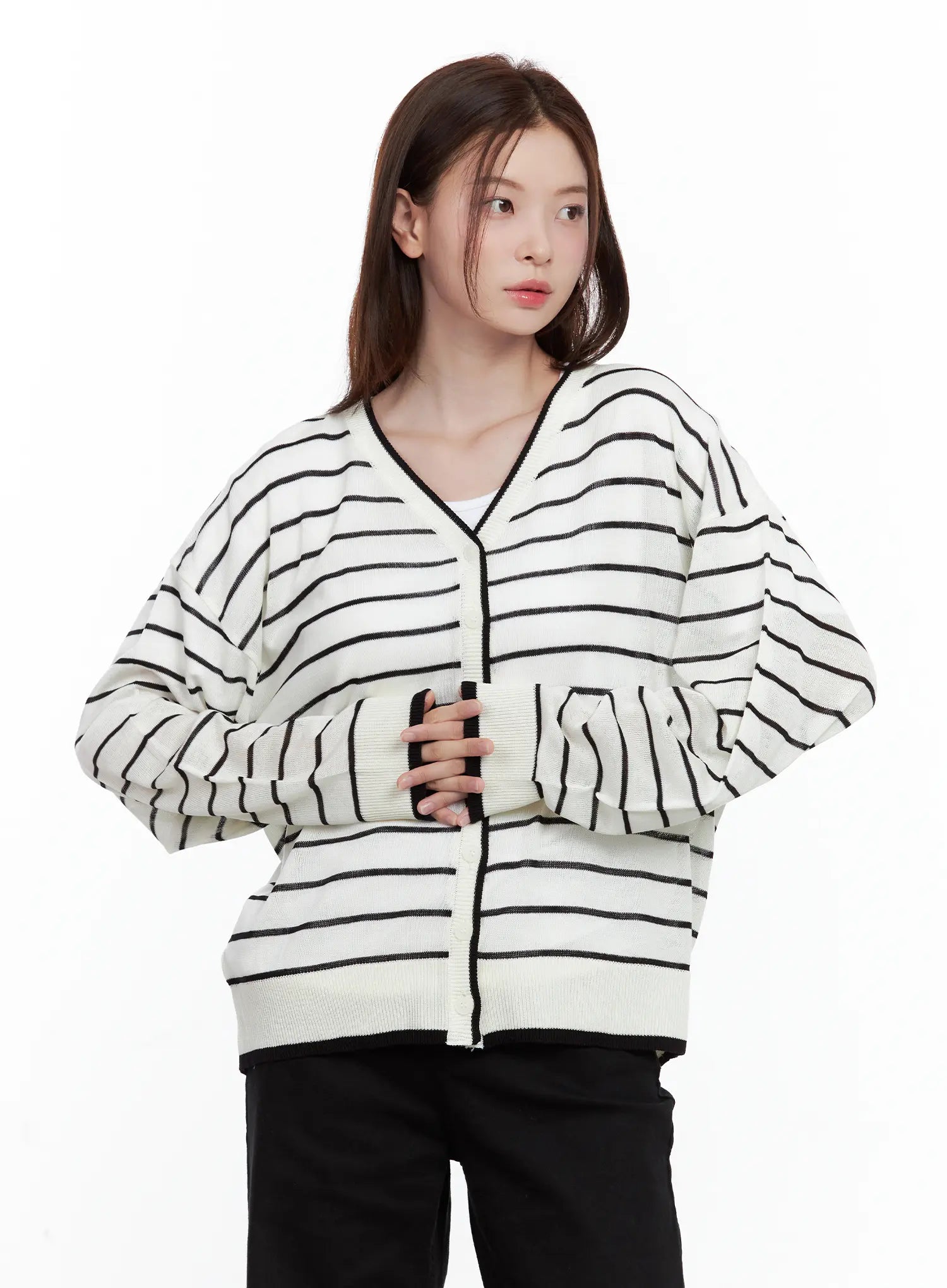 Oversized Striped Cardigan CL502