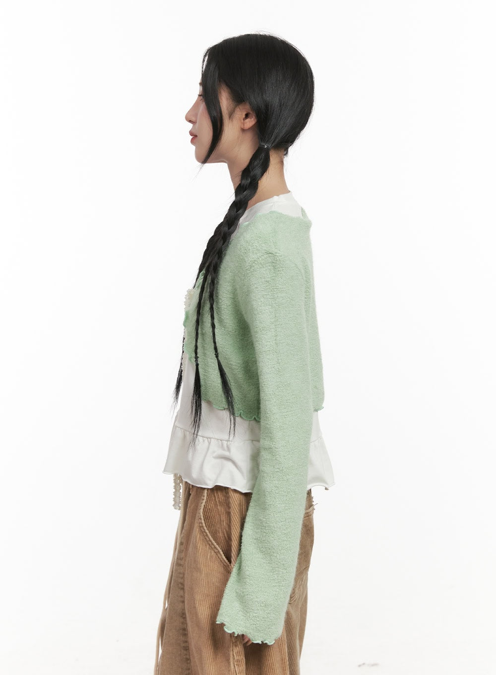 Frill Chic Crop Cardigan CD404