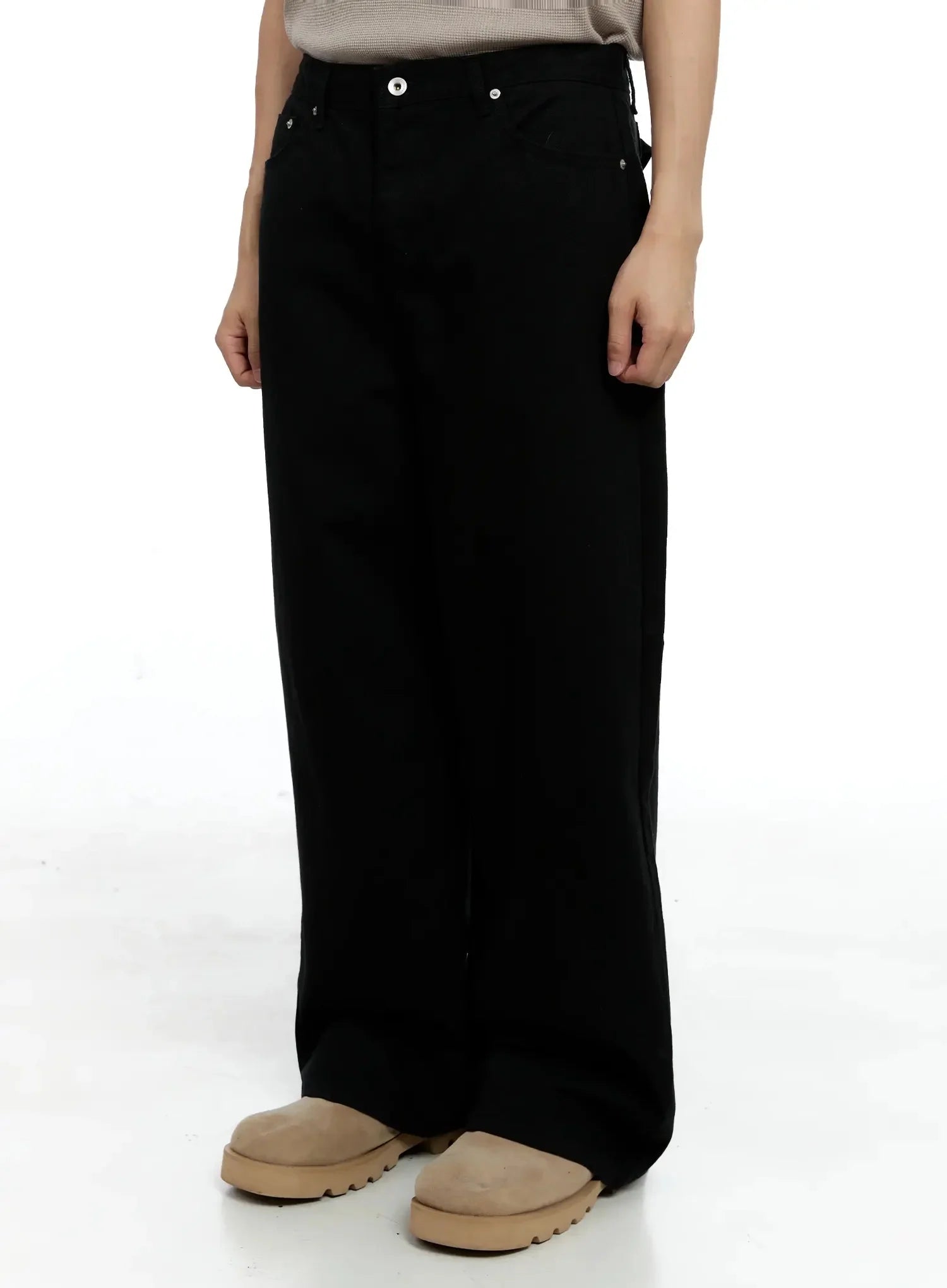 Men's Classic Wide-Leg Cotton Pants IG520