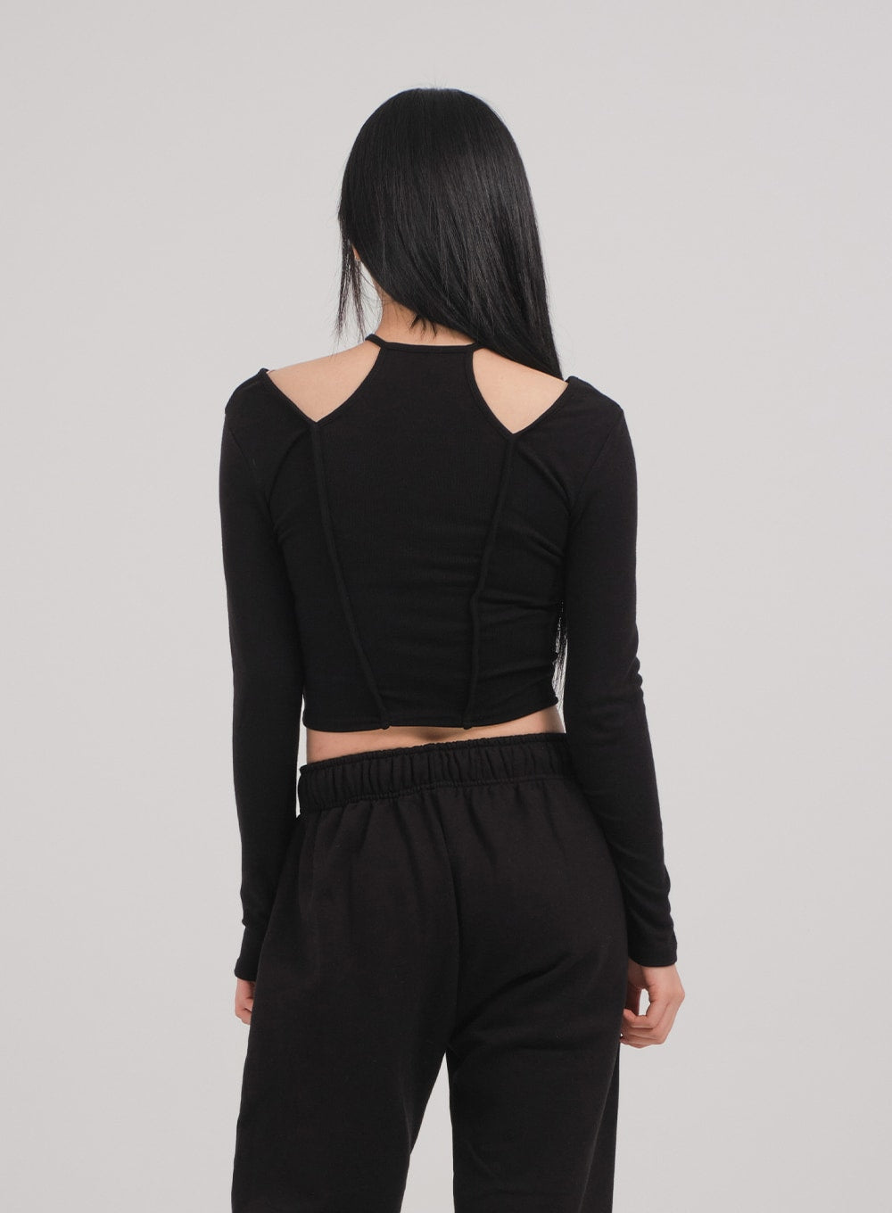 Cut Out Long Sleeve Top C0302