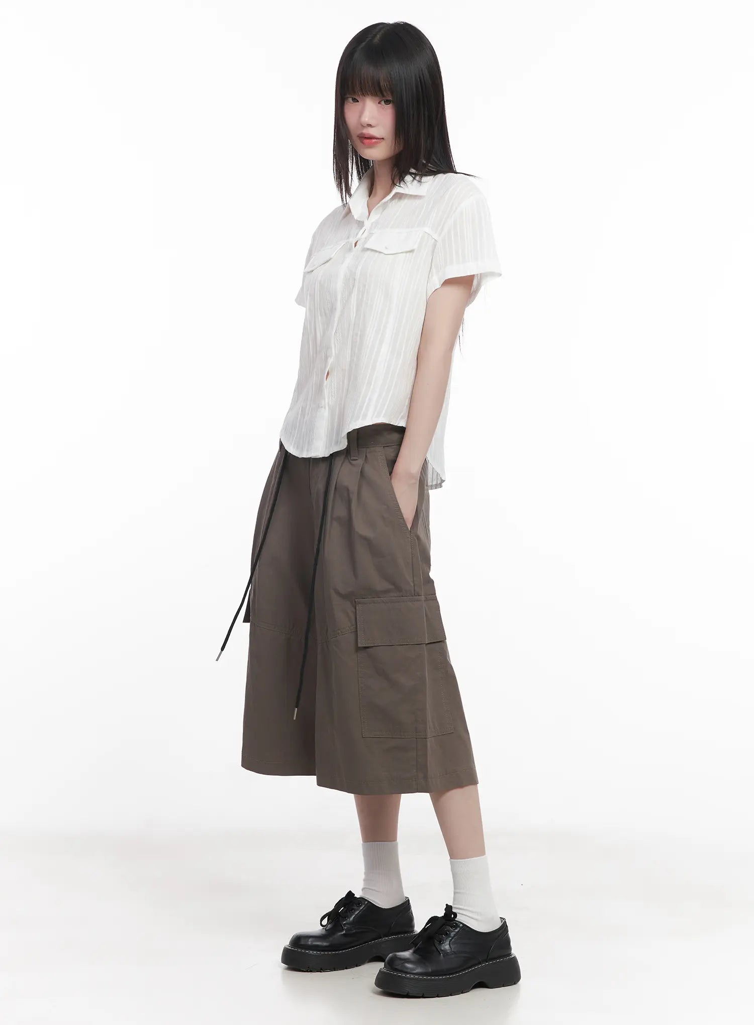 Baggy Pocketed Cargo Shorts CU518