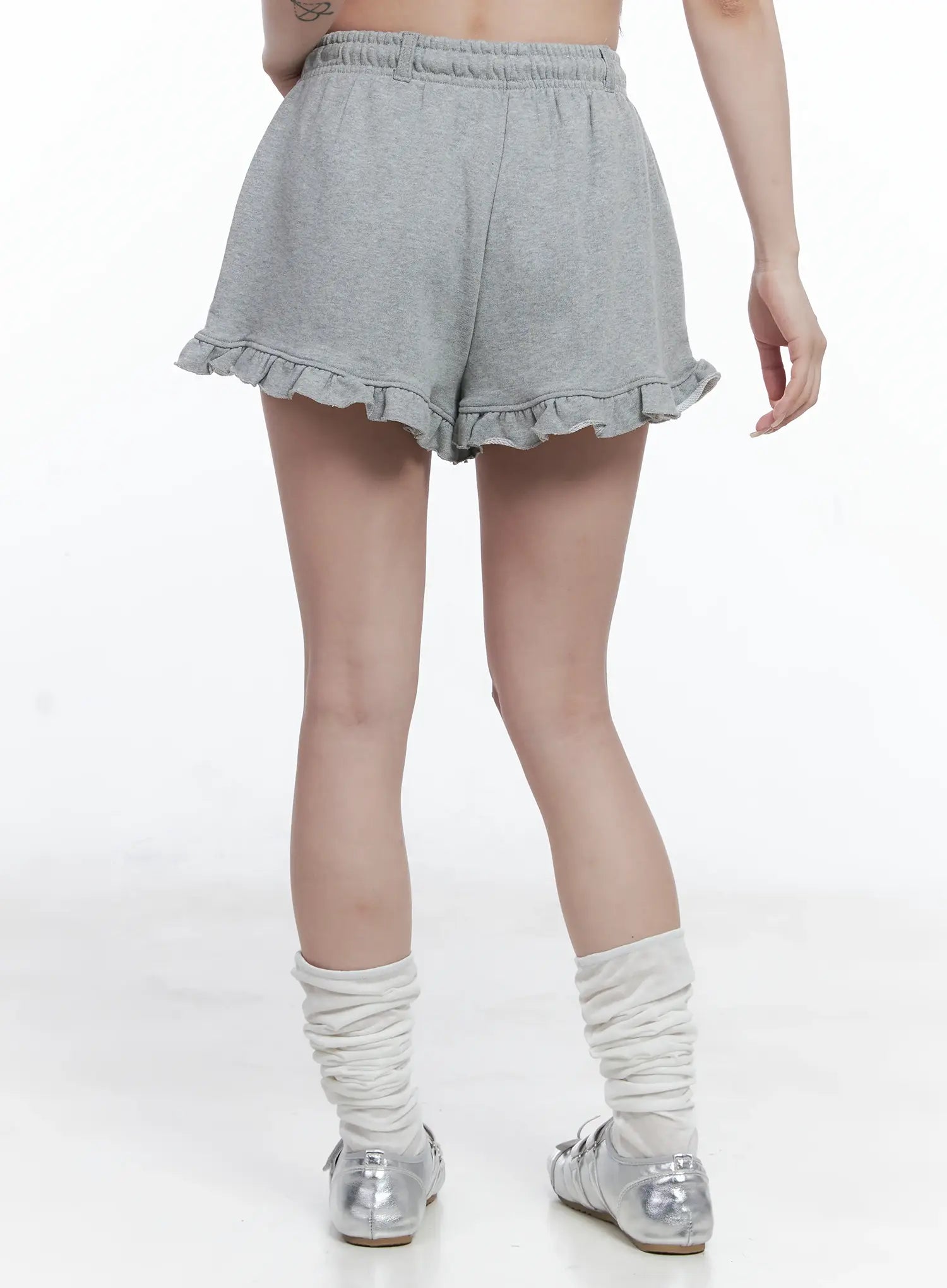 Ruffle Hem Sweat Shorts CS501