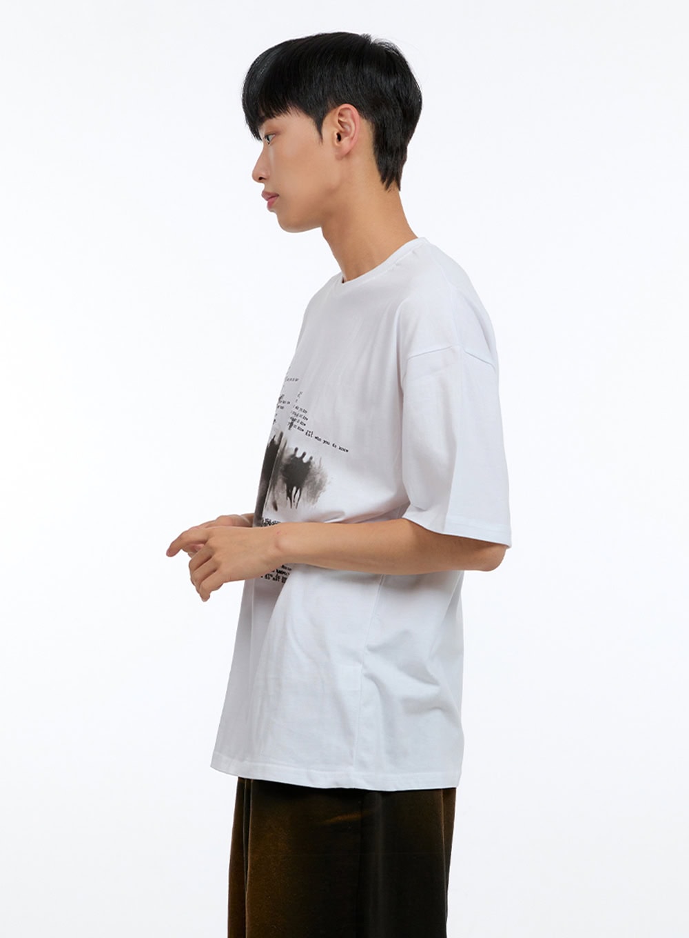 Men's Graphic Round Neck Cotton Tee IG416